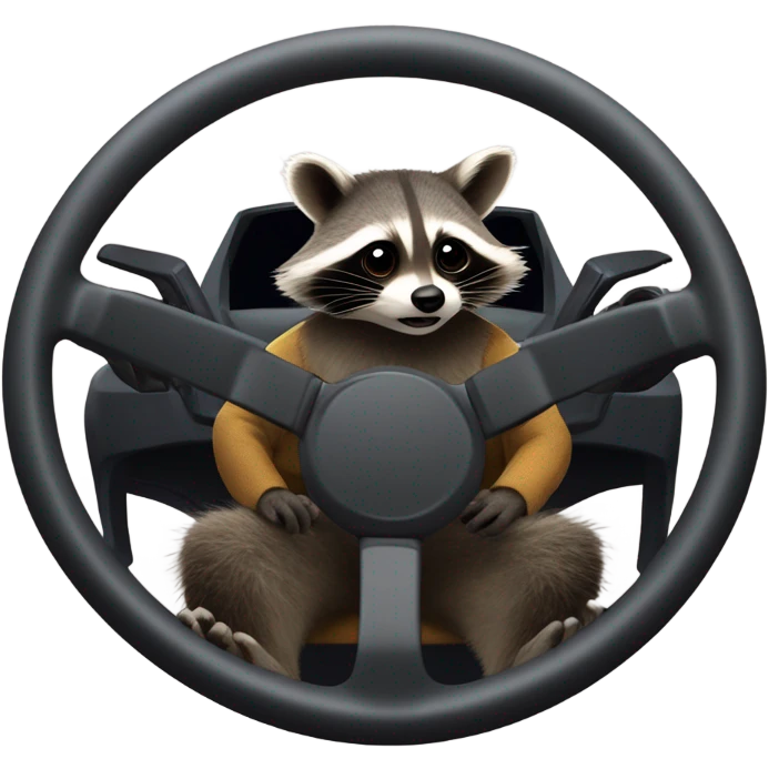Raccoon in a Lamborghini emoji
