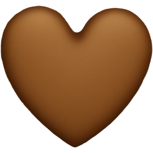 Brown flannel heart  emoji