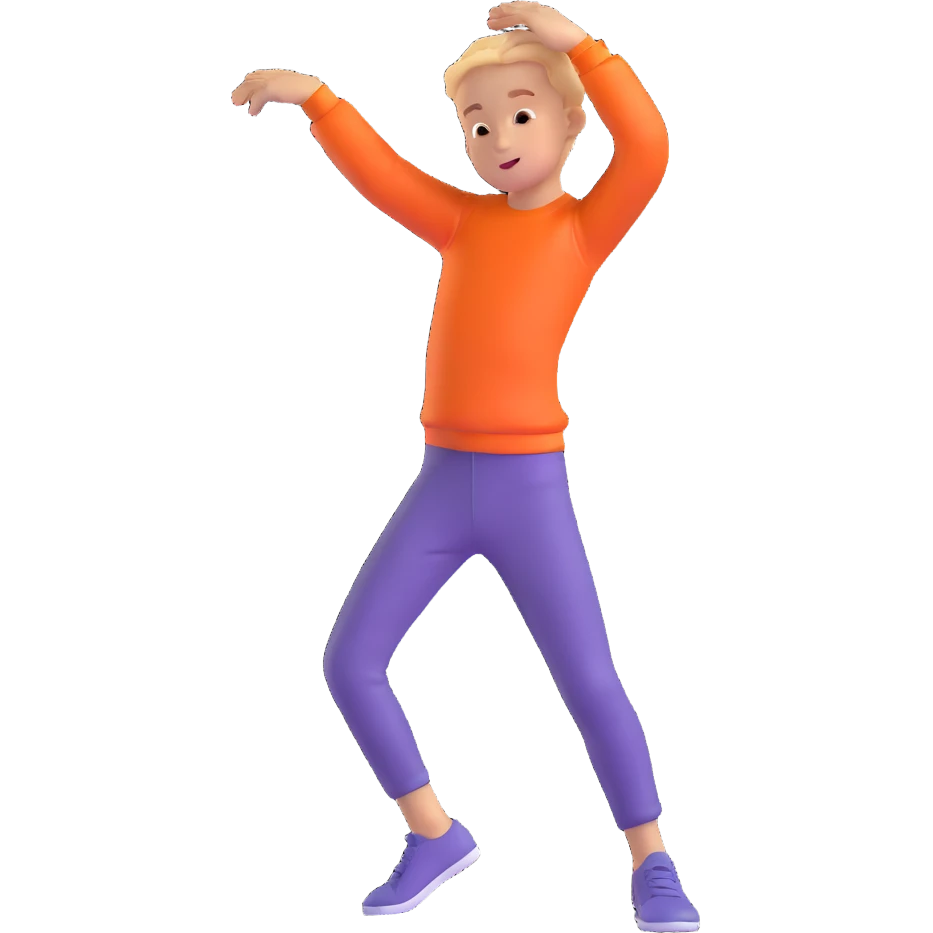 boy doing dab dance move emoji