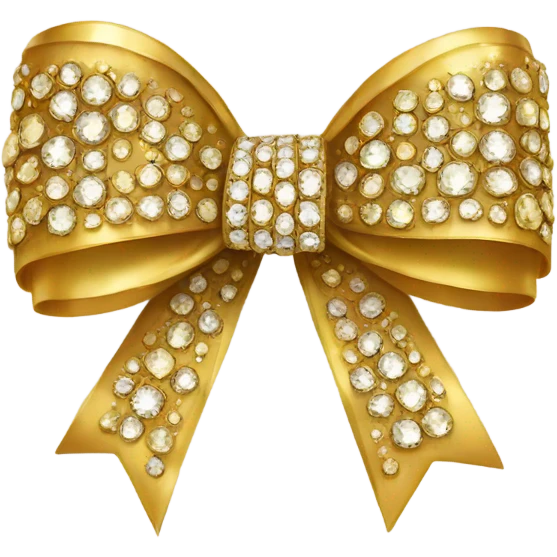 gold bow with diamonds  emoji