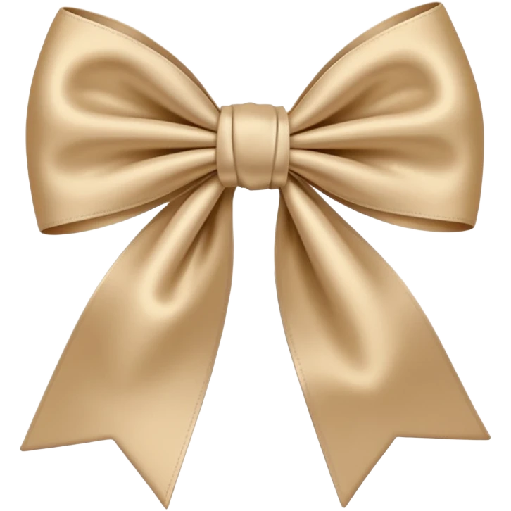 Beige bow emoji