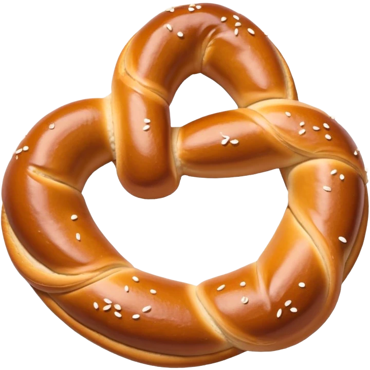 Soft pretzel snack in emoji style emoji