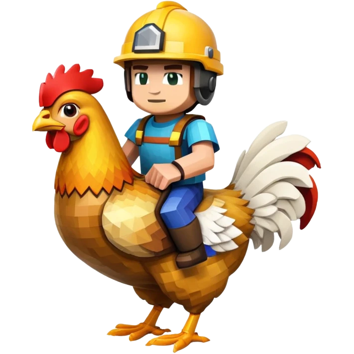 Chicken jockey minecraft emoji
