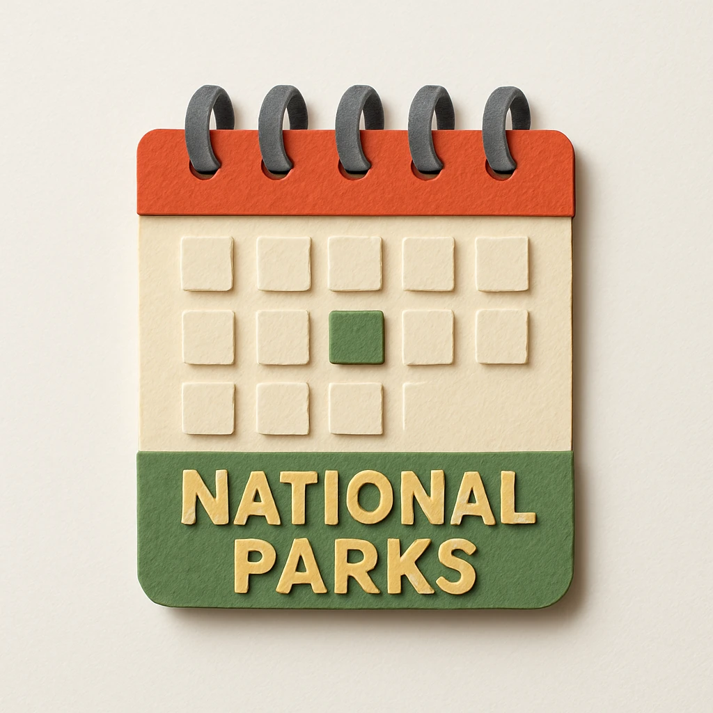 national parks-themed calendar emoji