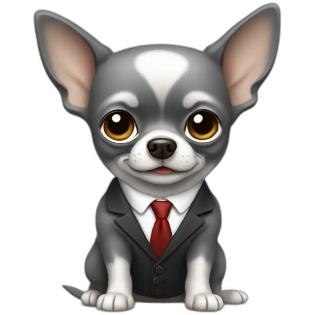 Gray Chihuahua lawyer emoji