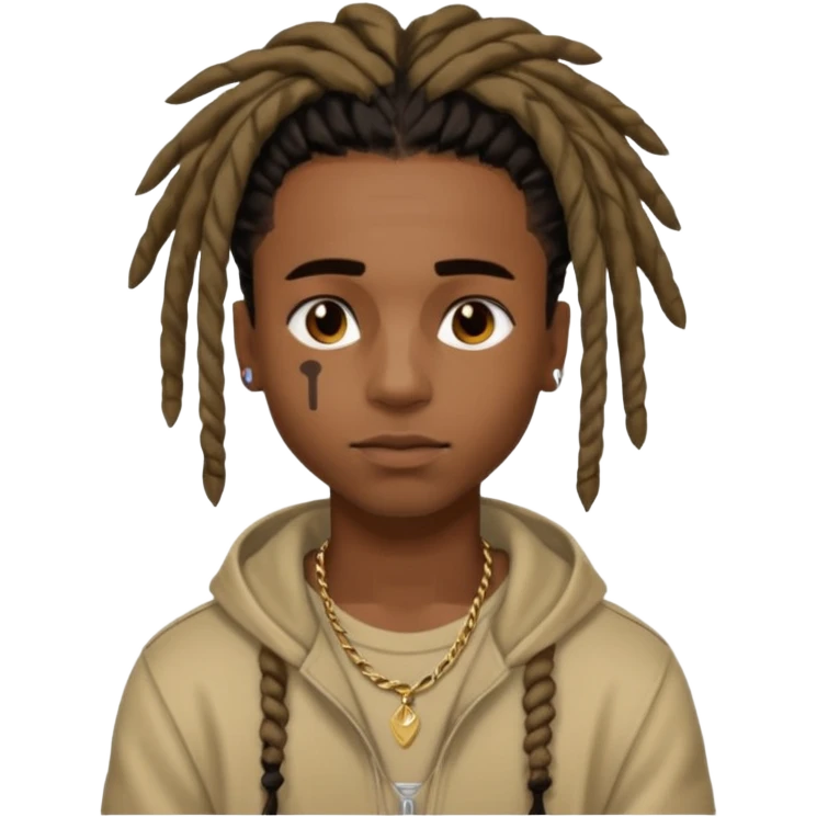 black male with dreads and a birthmark on his left cheek playboi carti emoji