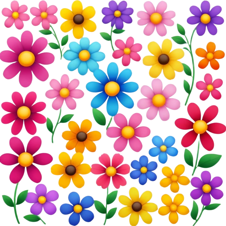 🌸 in different colors emoji
