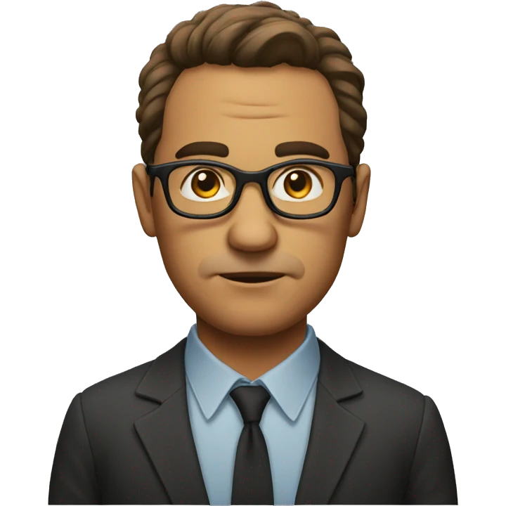 serious man with glasses emoji