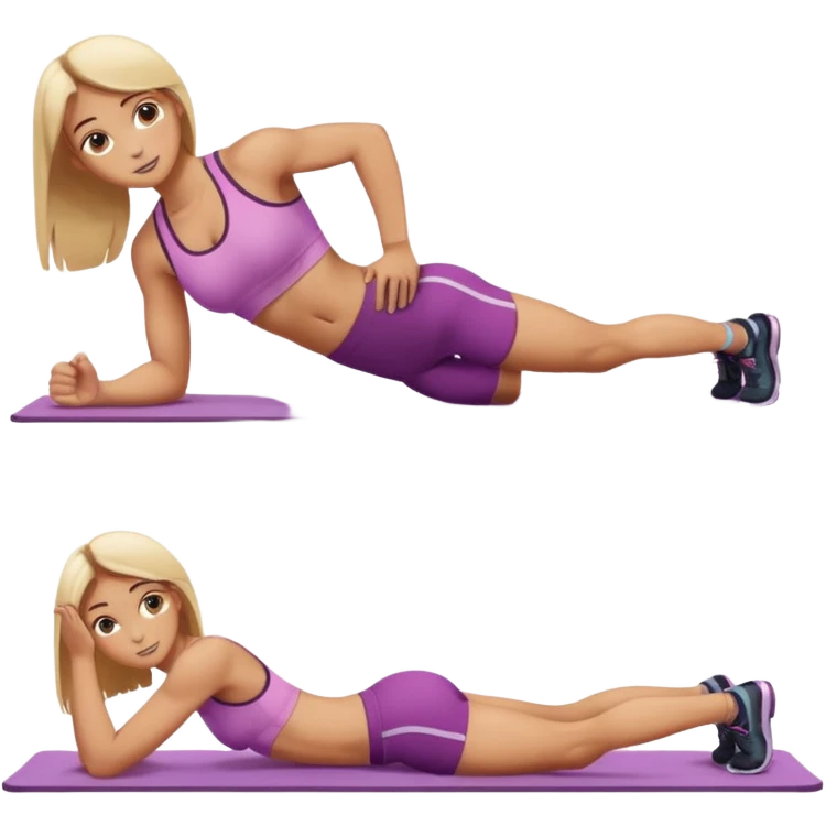 girl working out abs workout plank  emoji