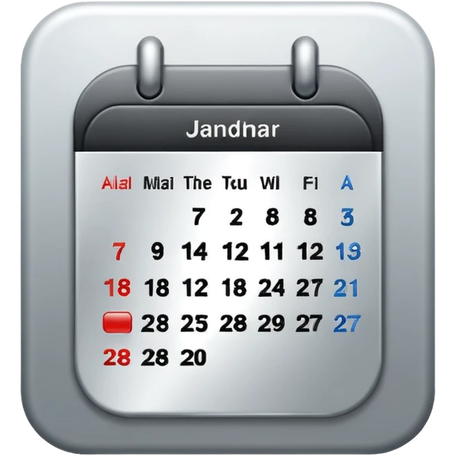 Calendar organiser emoji