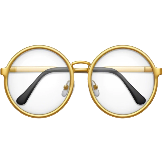 clear glasses with gold rims emoji