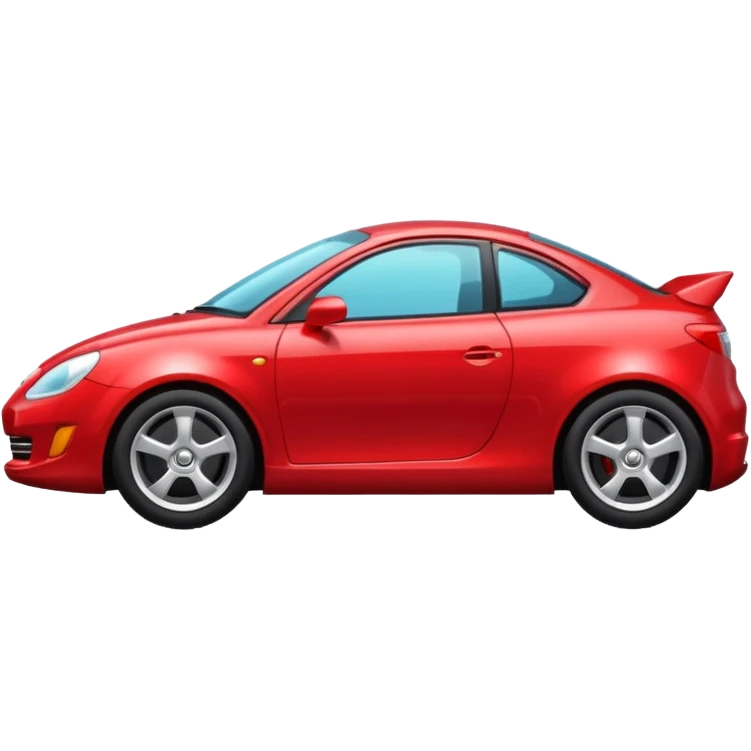 CARRO ROJO DE EN DIAGONAL emoji