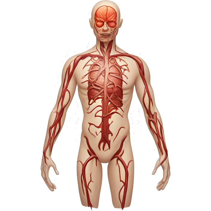Human body with vains and arteries  emoji