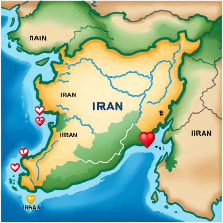 نقشه ایران  emoji