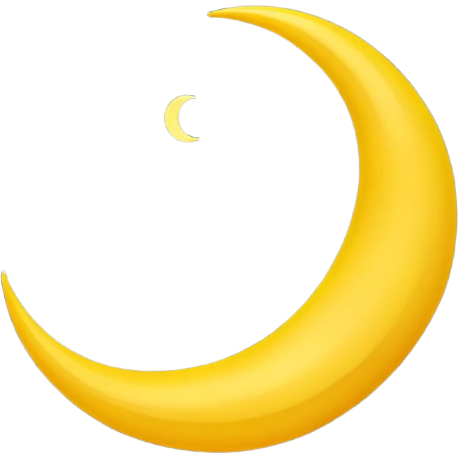 Realistic Crescent moon emoji