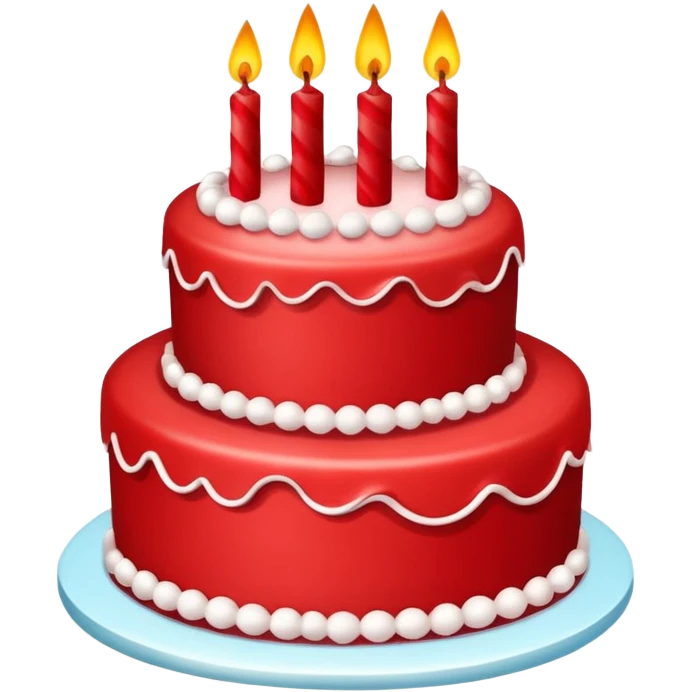 red birthday cake emoji