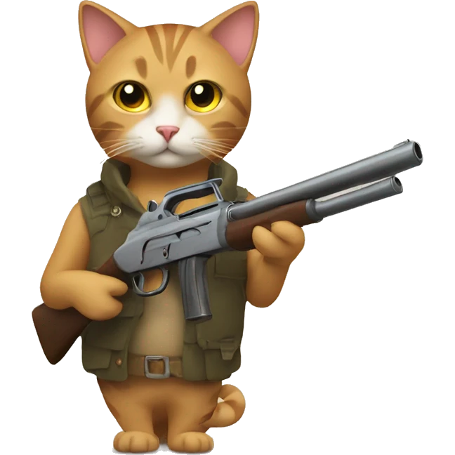 cat with shotgun emoji