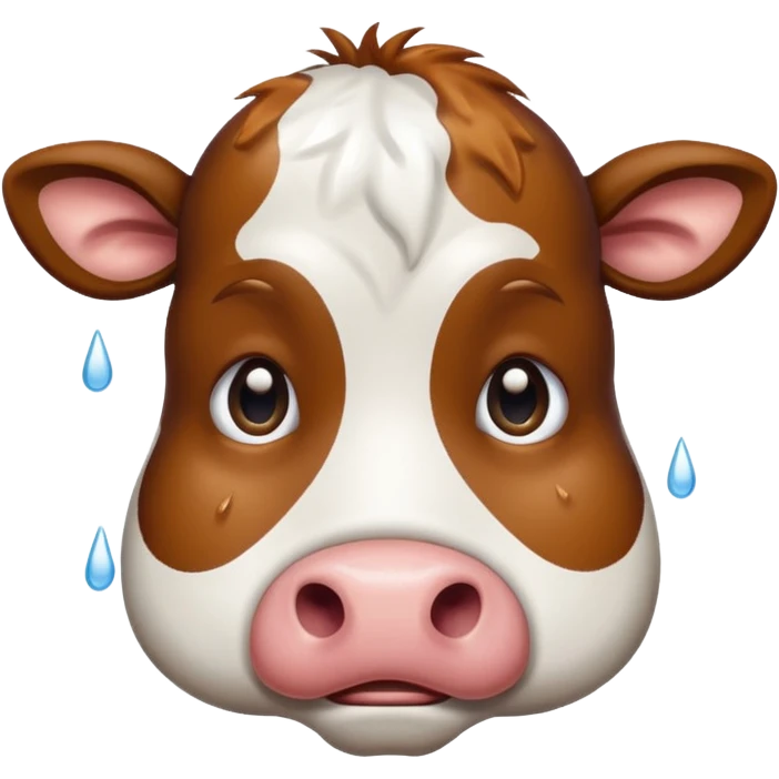 sad crying cow emoji