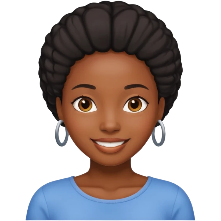 black girl relaxing emoji