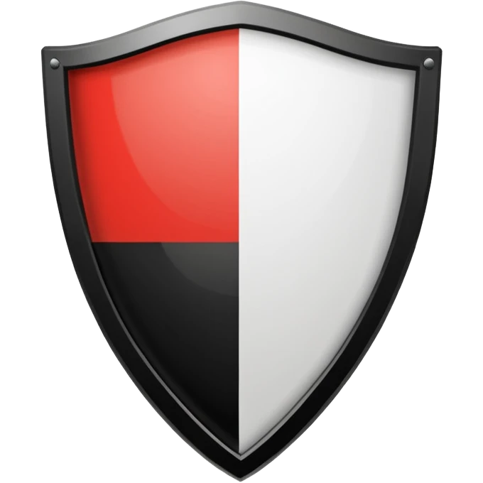 The logo is a shield shape with a black outline. The upper part of the shield contains the words "ATHLETIC CLUB" in black capital letters on a white background. Below this, the shield is divided diagonally.  emoji
