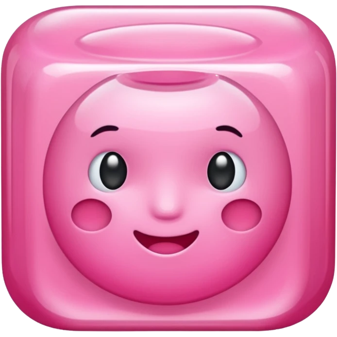 Pink gelatin emoji