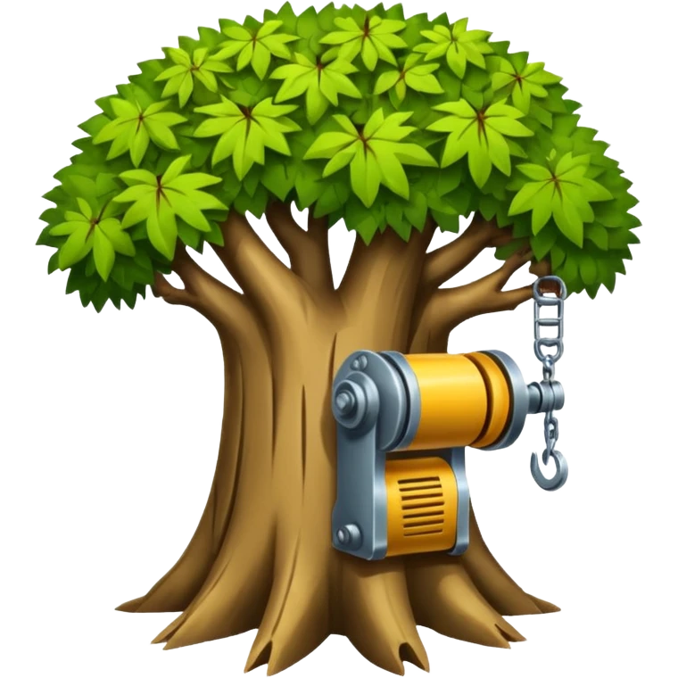 peux tu faire un emoji d'une machine qui arrache un arbres comme font les pepinieres emoji