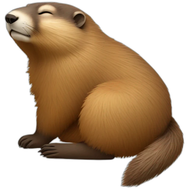 Marmot sleeping emoji