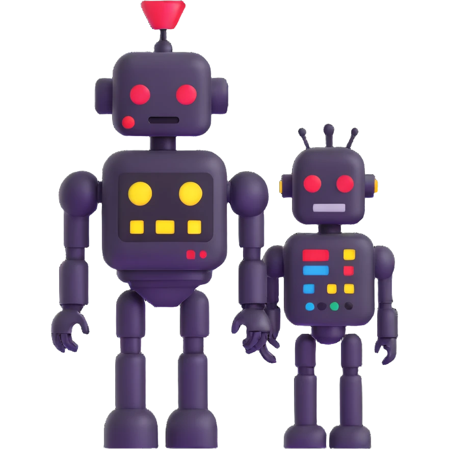 robot and space invader friends emoji