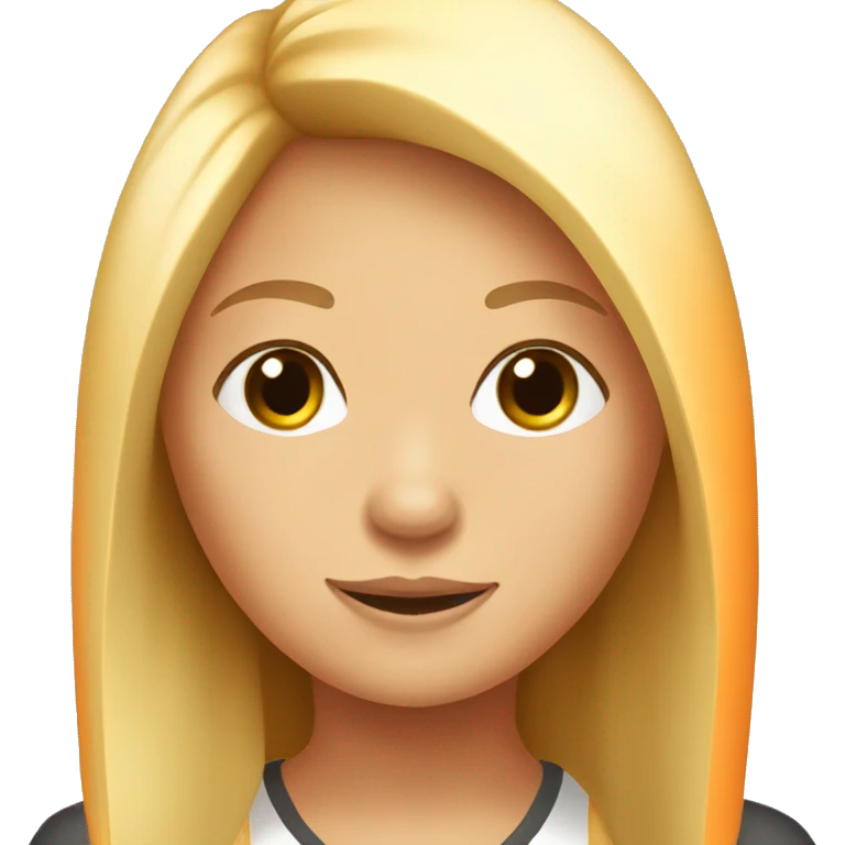 Blonde girl traffic cone emoji