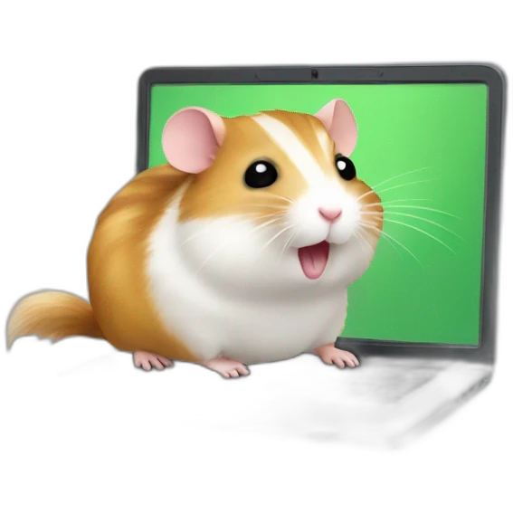 hamster rocking on laptop emoji