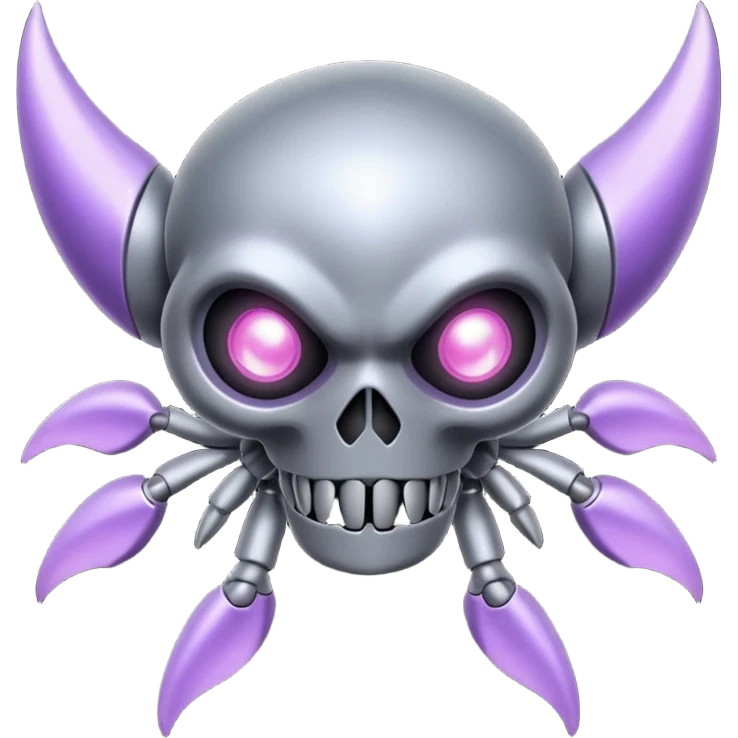 Grey Lavender Aerial Genesect-Duskull-creature emoji