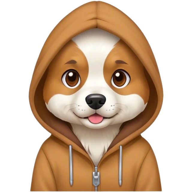 dog wearing hoodie emoji
