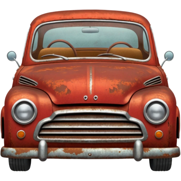 a red crappy car emoji