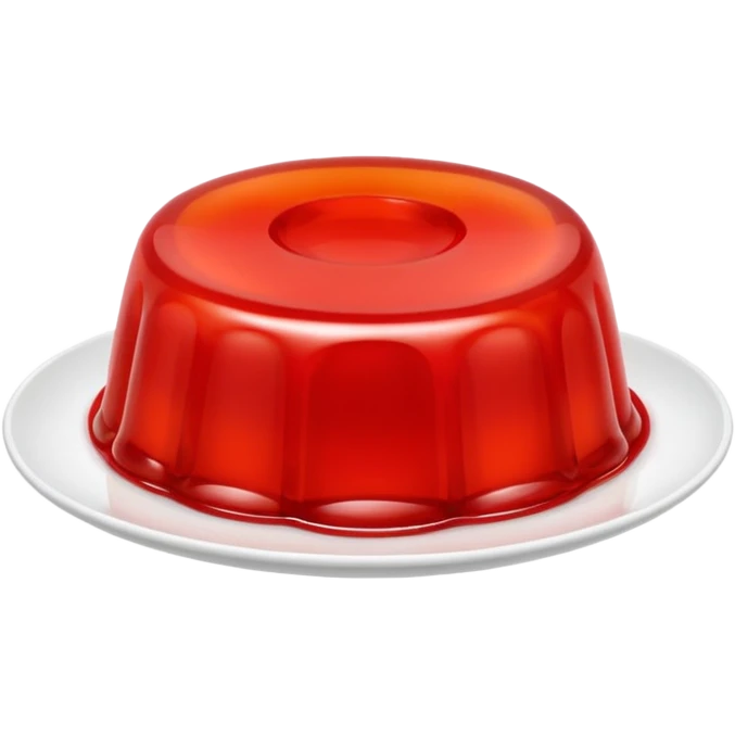 classic red jello unmolded on white plate emoji