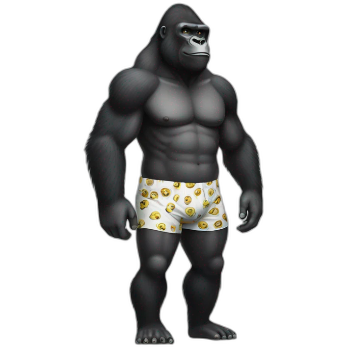 gorilla in sexy boxers emoji
