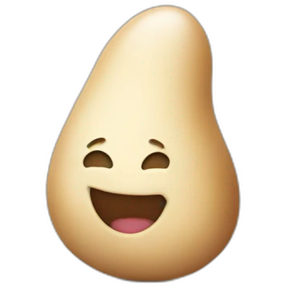 Bean with a smile emoji