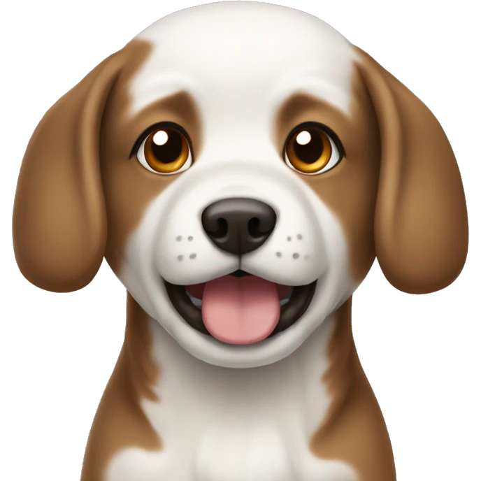 pechinese dog white and brown emoji