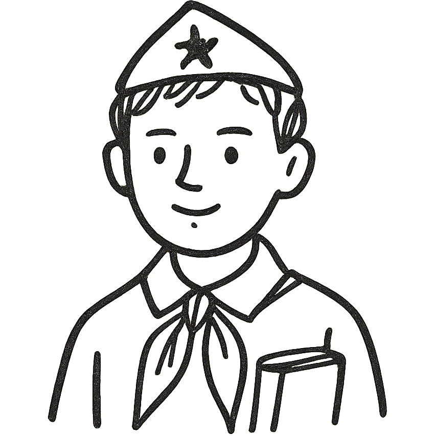 A student from the USSR in retro style emoji