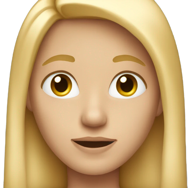 Hi its me blonde Long hair emoji