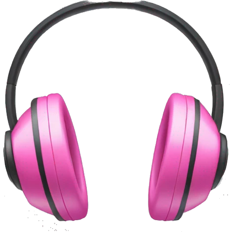 pink headphones emoji