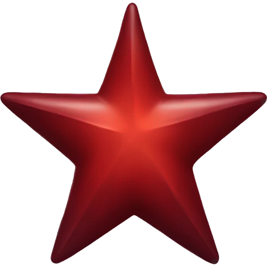 Deep red star emoji