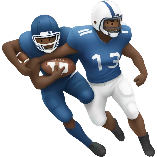 Football player getting tackled emoji