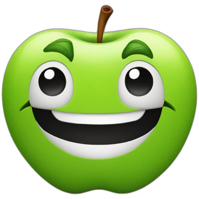 smirking apple emoji