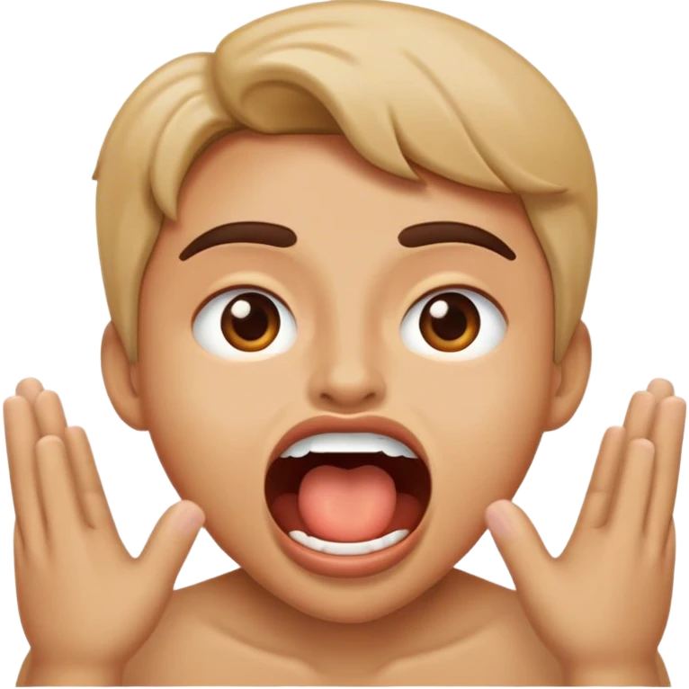 says WOW!  emoji