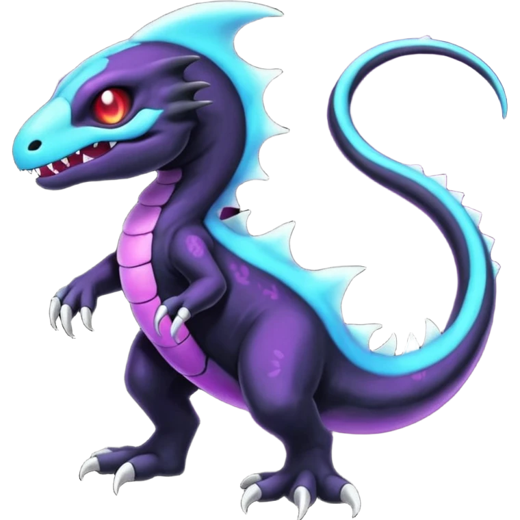 Nebulae Salandit-Duskull-Noibat-Fakémon-hybrid-creature (full body)  emoji