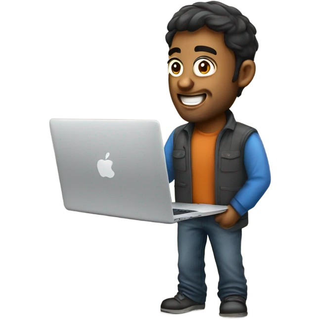 software developer guy with macbook pro laptop emoji