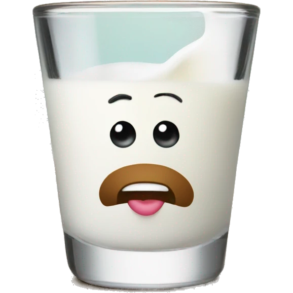 Milk in shot glass emoji