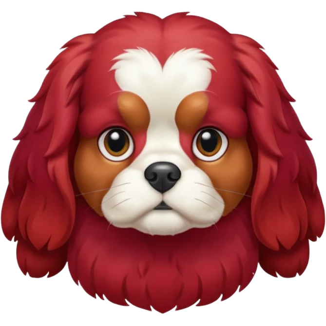 ruby colored king charles cavalier emoji