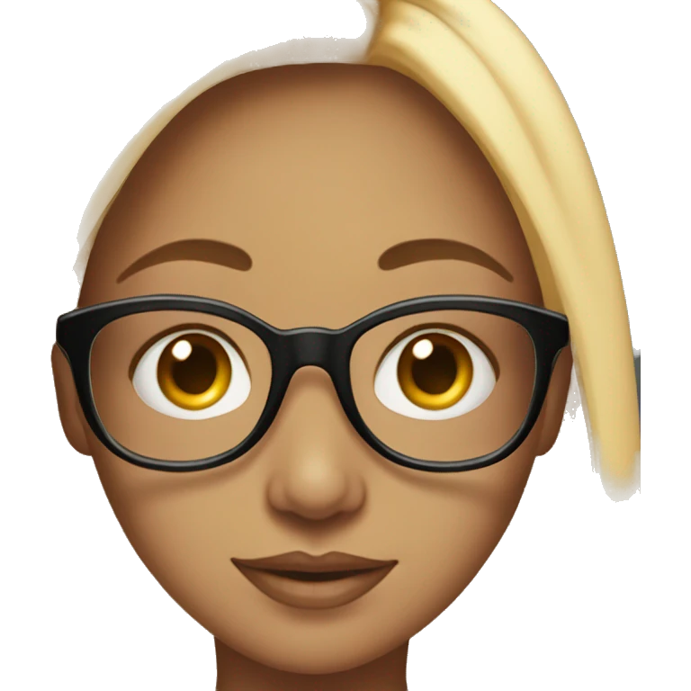 Innocent, reserved, beautiful, spects girl emoji