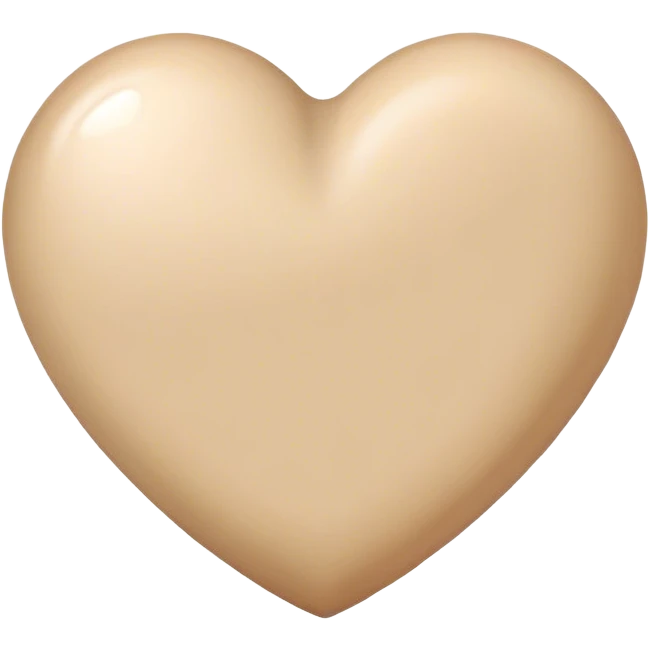 beige heart emoji